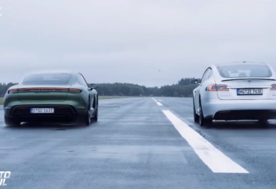 Porsche Taycan Turbo S i Tesla Model S P100D